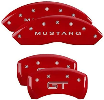 MGP Caliper Covers 10197SMG2RD Caliper Cover with Red Powder Coat Finish, (Set of 4)