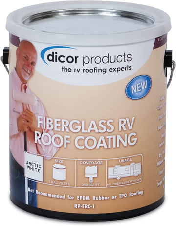 Dicor Fiberglass Rv Roof Coating White Gal.