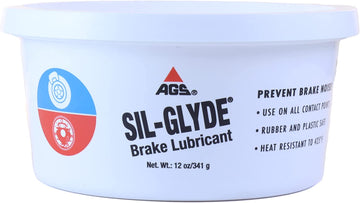 SIL-Glyde 12 oz Tub Silicone Based Brake Assembly Lubricant for Eliminating Disc Brake Squeal - Moisture Proof, Heat Resistant, Rust and Corrosion Protector