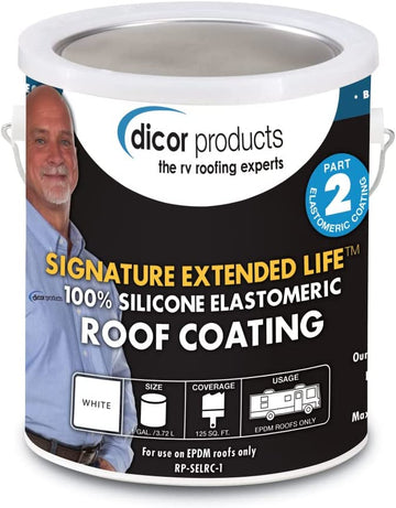 DICOR CORP RP-SELRC-1 Signature Extended Life EPDMRubber Roof Coating(1Gal Can- White)