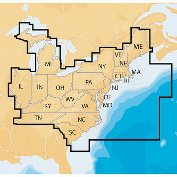 Navionics Navionics+ Regions - East - Preloaded MSD Format