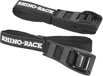 Rhino Rack Tie Down Straps with Buckle Protector 3.5m Black