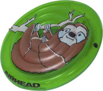 Airhead Sloth Pixelated Inflatable Pool Float, Green
