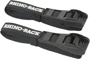 Rhino Rack Tie Down Straps with Buckle Protector 3.5m Black