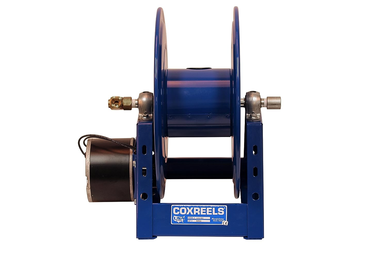 Coxreels 1125-4-100-E Electric 12V DC 1/3HP Motor Rewind Hose Reel: 1/2 I.D., 100' Hose Capacity, Less Hose, 3000 PSI