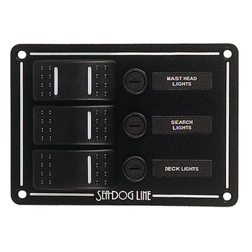 Sea-Dog Rocker Switch Panel - 3 Circuit