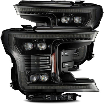 AlphaRex Mid Night Black NOVA-Series Full LED Projector Headlights fits 2018-2020 Ford F-150