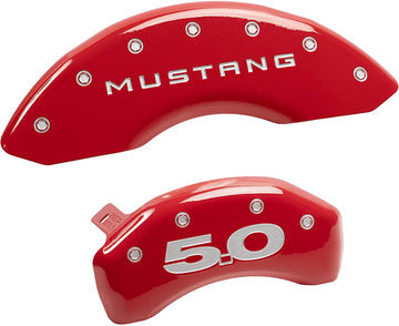 MGP Caliper Covers 10198SM50RD Caliper Cover with Red Powder Coat Finish, (Set of 4)