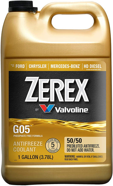 Zerex G05 Phosphate Free 50/50 Prediluted Ready-to-Use Antifreeze/Coolant 1 GA