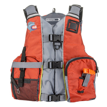 MTI Calcutta Fishing Life Jacket - Orange/Light Grey