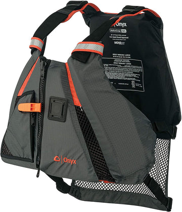 Onyx MoveVent Dynamic Paddle Sports Life Vest, Orange Medium/Large