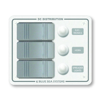 Blue Sea 8274 Water Resistant Panel - 3 Position - White - Vertical Mount