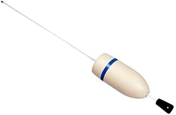 Taylor Made Products Pick-up or Diving Mast Buoy, White/Blue Stripe 96"