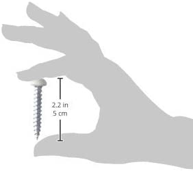 AP Products 012-PSQ500W 8X1 Polar White 1" Square Recessed Pan Head Screw, (Pack of 500) 1 Inch