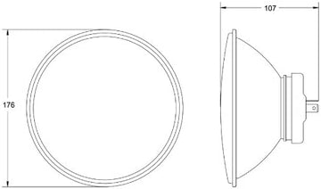 HELLA 002395031 Vision Plus 178mm H4 High/Low Beam Conversion Headlamp (Housing Only)