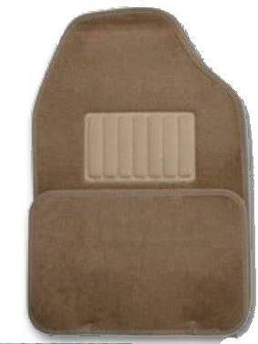 Make It Your Ride Floormats - Universal 4 Pc. Set W/ Heel Pads-Carpet Floor Mats, Car, Suv, Van & Trucks - Front & Rear, Driver & Passenger Seat-Dark Tan