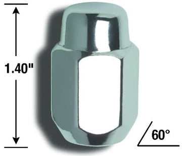 Gorilla Automotive 71733 Acorn Chrome Lug Nut and Lock System (12mm x 1.50 Thread Size) 12-mm X 1.50
