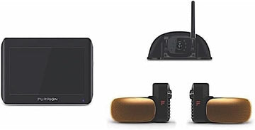 Furrion Vision S 3-Camera Wireless RV Backup System with 5-Inch Monitor, 1 Rear Sharkfin, 2 Side Running Light Cameras, Infrared Night Vision, Wide-Angle View, Hi-Res, IP65 Waterproof - FOS05TAEN 5" + 3 Cameras Monitor