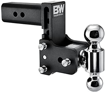 B&W Trailer Hitches Tow & Stow - Fits 2.5" Receiver, Dual Ball (2" x 2-5/16"), 5" Drop, 14,500 GTW - TS20037B