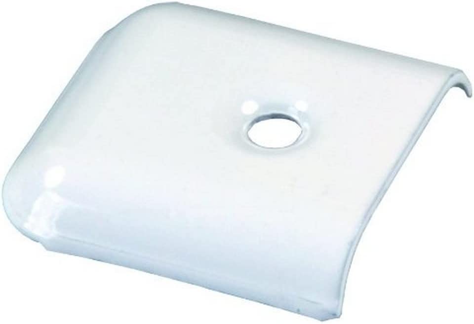 JR Products 49655 Metal Polar White Vinyl End Caps