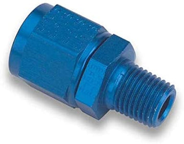 Earl's 916104 Blue Anodized Aluminum Straight -4AN Swivel to 1/8" Male NPT Adapter