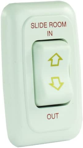 JR Products 12075 White Single Slide-Out Switch Assembly with Bezel
