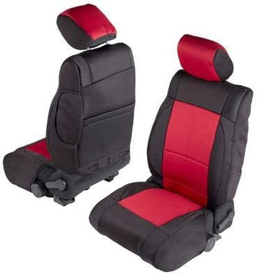 Smittybilt Neoprene Front and Rear Seat Cover Kit (Black/Red) - 471630