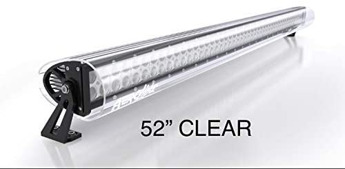 AeroLidz DUL101 Dual Straight UV Poly Carbonate Light Bar Silencer, 50”/52” No Insert (Clear)