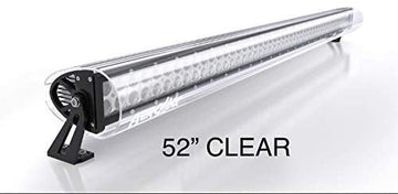 AeroLidz DUL101 Dual Straight UV Poly Carbonate Light Bar Silencer, 50”/52” No Insert (Clear)