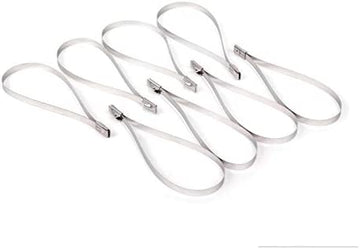 DEI STAINLESS STEEL EXHAUST LOCKING TIES, 8 INCH LONG 8 PACK (2 INCH DIAMETER)