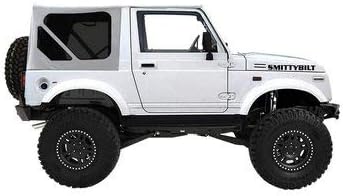 Smittybilt Replacement Soft Top, Clear Windows and No Upper Doors (White) 98552