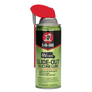 3-IN-ONE RVcare Slide-Out Silicone Lube with SMART STRAW SPRAYS 2 WAYS, 11 OZ Slide-Out Silicone Lube 11 OZ