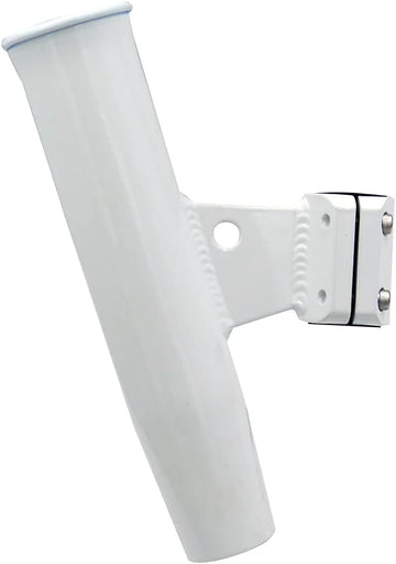C.E. Smith Aluminum Vertical Clamp-On Rod Holder 1-5/16" OD White Powdercoat w/Sleeve