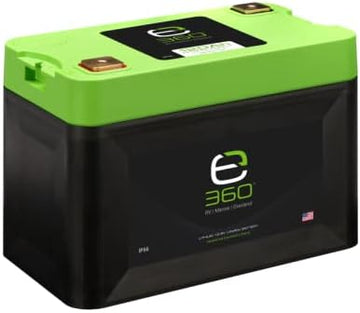 LiFePO4 Lithium Deep Cycle Battery - e360 Extreme Density | 120Ah 12.8V Group 27 by EXPION360 - Perfect for RV/Camper, Marine, Overland/Van, Solar and Off-Grid Applications