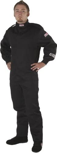 Gforce Racing Gear 4126LRGBK GF 125 Black Large Single Layer Racing Jacket Large Black