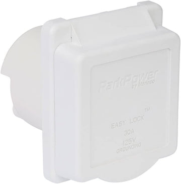 ParkPower 30ARVIW Weekender Power Inlet - 30A, White 30A, 125V Locking