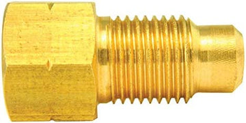 Brass Adapter, Female(3/8-24 Inverted), Male(M10x1.0 Bubble), 1/bag
