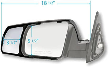 K-Source 81300 Snap-On Black Towing Mirror for Toyota Tundra/Sequoia, Pair