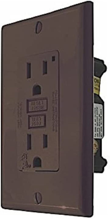 Diamond Group VGF15B-BROWN Brown 15 Amp Grd Receptacle Fault with Power Light
