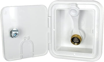 Thetford 94225 City/Gravity Water Hatch with Brass Check Valve - Polar White