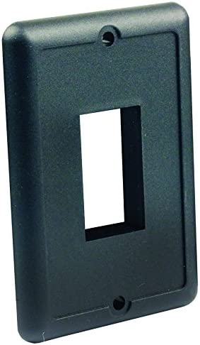 JR Products 14045 Black Single Switch Plate