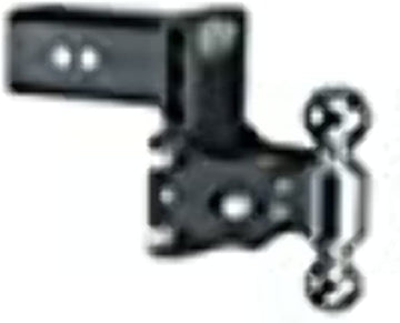 Black Tow & Stow Adjustable Dual Ball Mount 4.5" Drop