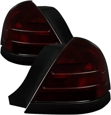 Xtune ALT-JH-FCV98-OE-RSM Tail Light (Ford Crown Victoria 1999-2011 (Fit Models with 2 Bulb Socket/Chrome Bezel Only) OEM Style - Red Smoked)