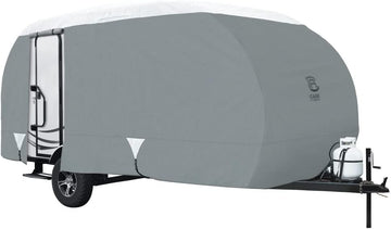 Classic Accessories 80-197-171001-00 Overdrive PolyPro III Deluxe Teardrop R-Pod Travel Trailer Cover, Fits R-Pod Model 179 Most ATV seats Black/Grey Trailer Cover