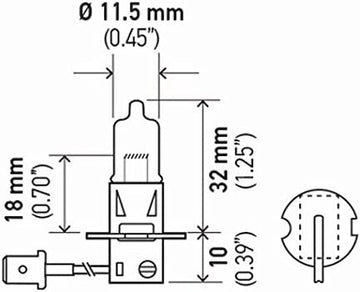 HELLA (H3 100W) 12V Bulb High Wattage - 100 / 12VW Single Box