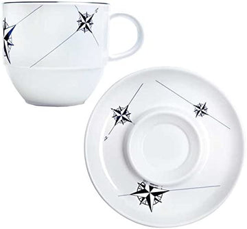 Marine Business Northwind Melamine Tea Cup with Saucer 6 Count