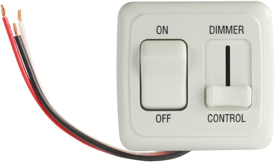 JR Products 15205 LED Approved Dimmer On/Off Switch - White