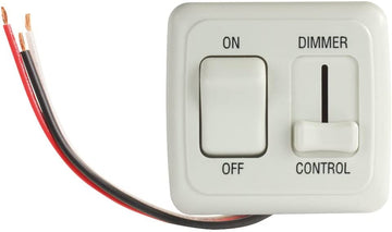 JR Products 15205 LED Approved Dimmer On/Off Switch - White