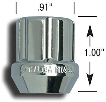 Gorilla Automotive 26044SD 14mm x 1.50 6 Lug Nut Kit 14 Millimeter x 1.50 6-Lug