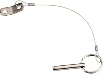 Whitecap Industries S-1020C Quick Release Pin with Lanyard and Tab - 1/4" x 1"